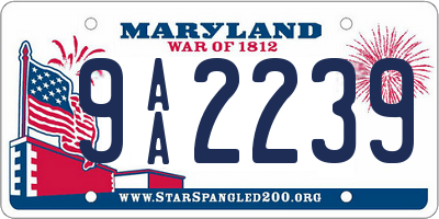 MD license plate 9AA2239