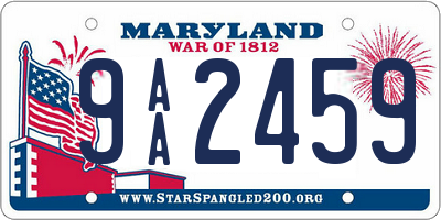 MD license plate 9AA2459