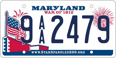 MD license plate 9AA2479