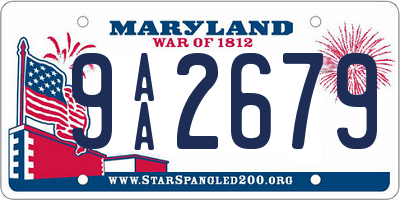 MD license plate 9AA2679