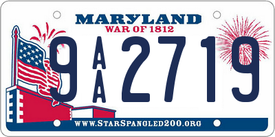 MD license plate 9AA2719