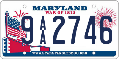 MD license plate 9AA2746