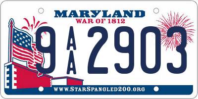 MD license plate 9AA2903