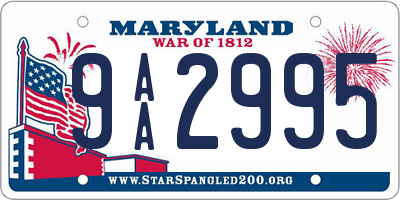 MD license plate 9AA2995