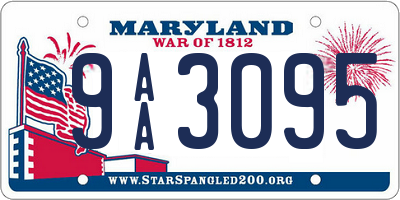 MD license plate 9AA3095