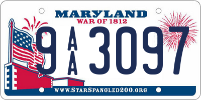 MD license plate 9AA3097