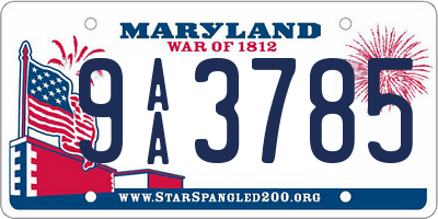 MD license plate 9AA3785