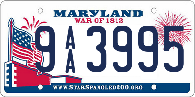 MD license plate 9AA3995