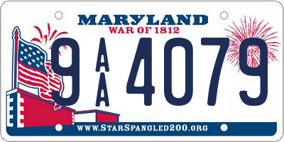 MD license plate 9AA4079