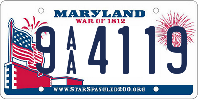 MD license plate 9AA4119