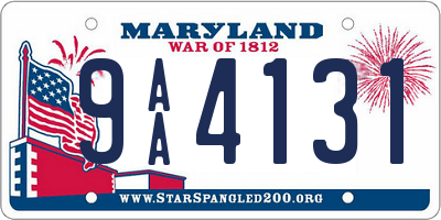 MD license plate 9AA4131