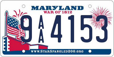 MD license plate 9AA4153