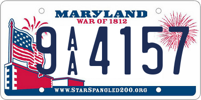 MD license plate 9AA4157