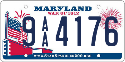 MD license plate 9AA4176