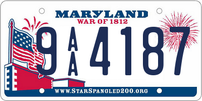 MD license plate 9AA4187