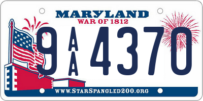 MD license plate 9AA4370