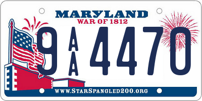 MD license plate 9AA4470
