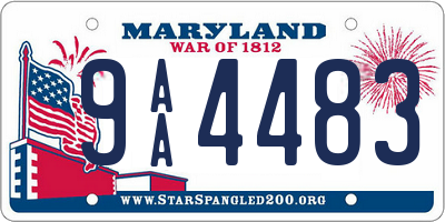 MD license plate 9AA4483