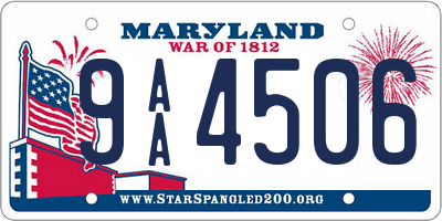 MD license plate 9AA4506