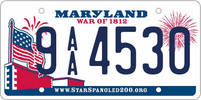MD license plate 9AA4530