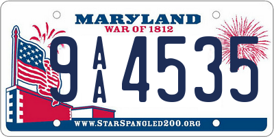 MD license plate 9AA4535
