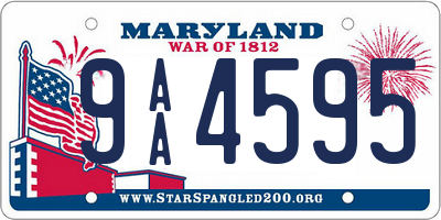 MD license plate 9AA4595