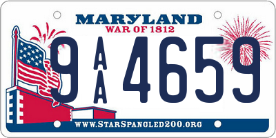 MD license plate 9AA4659