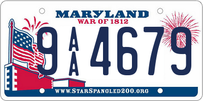 MD license plate 9AA4679