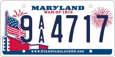 MD license plate 9AA4717