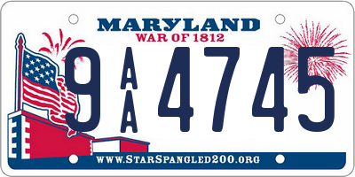 MD license plate 9AA4745