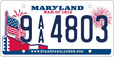 MD license plate 9AA4803