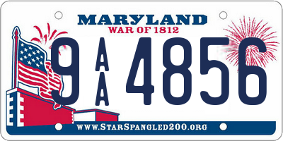 MD license plate 9AA4856
