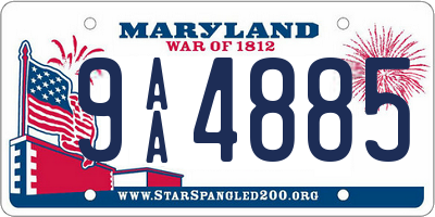 MD license plate 9AA4885