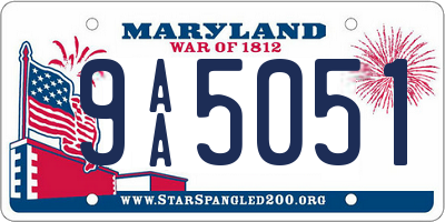 MD license plate 9AA5051