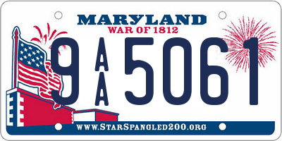 MD license plate 9AA5061