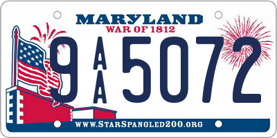 MD license plate 9AA5072