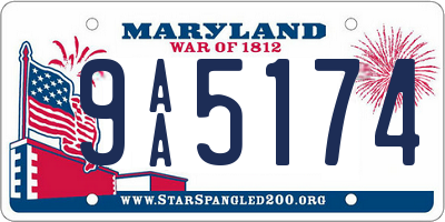 MD license plate 9AA5174