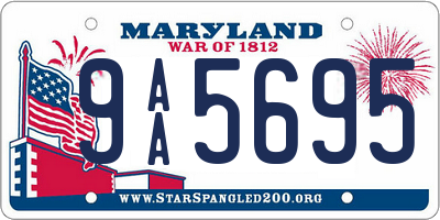 MD license plate 9AA5695