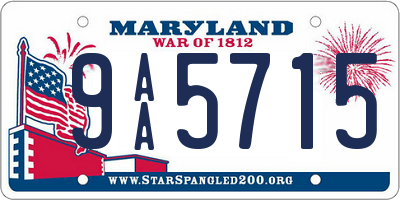 MD license plate 9AA5715