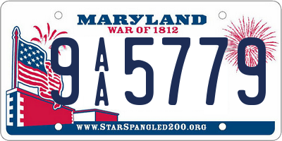 MD license plate 9AA5779