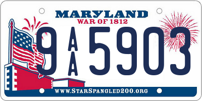 MD license plate 9AA5903