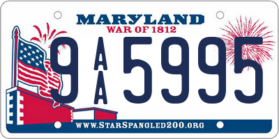 MD license plate 9AA5995