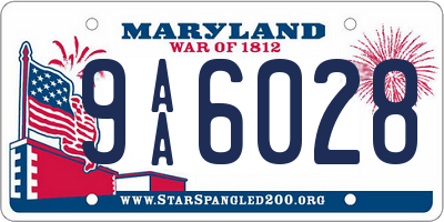 MD license plate 9AA6028