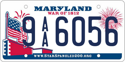 MD license plate 9AA6056