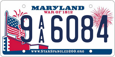 MD license plate 9AA6084