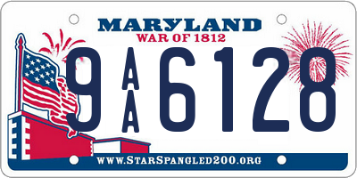 MD license plate 9AA6128