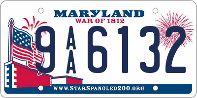 MD license plate 9AA6132