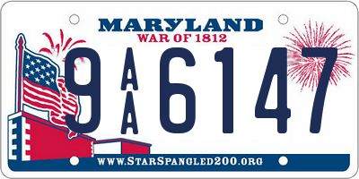 MD license plate 9AA6147