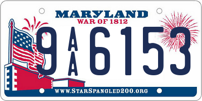 MD license plate 9AA6153