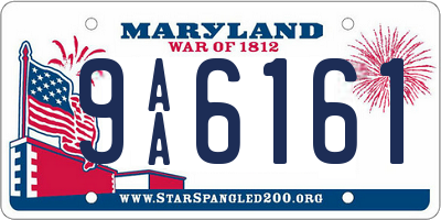 MD license plate 9AA6161